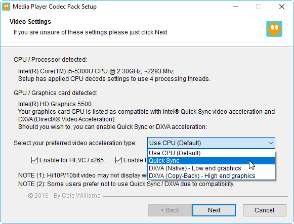 Windows Media Player M4a Codec